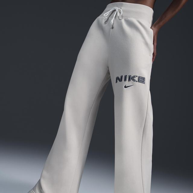 Womens Nike Sportswear Phoenix Fleece High-Waisted Wide-Leg Logo Pants Product Image