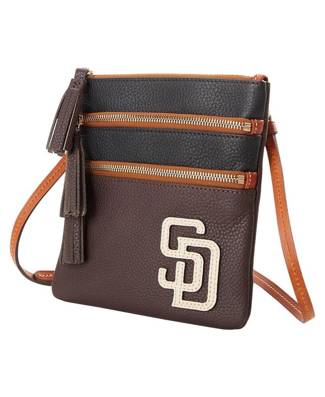 Womens Dooney & Bourke San Diego Padres Infield Triple Zip Crossbody Purse Product Image