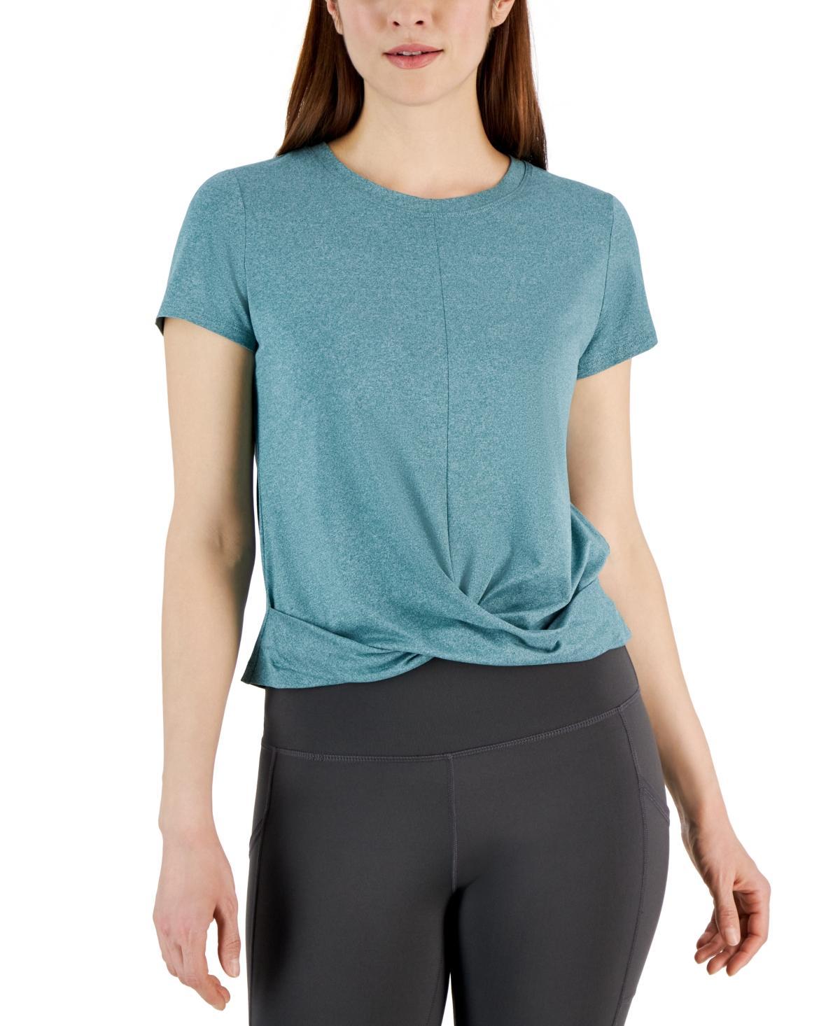 Women's Twist-Front Performance T-Shirt, Created for Macy's Product Image