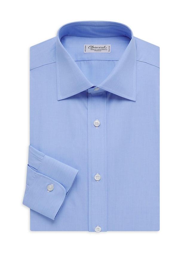 Mens Solid Poplin Dress Shirt Product Image