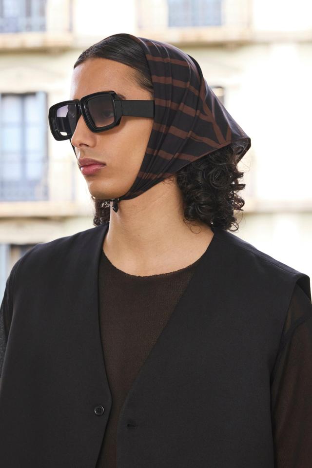 Square Printed Neck Scarf | boohooMAN USA Product Image