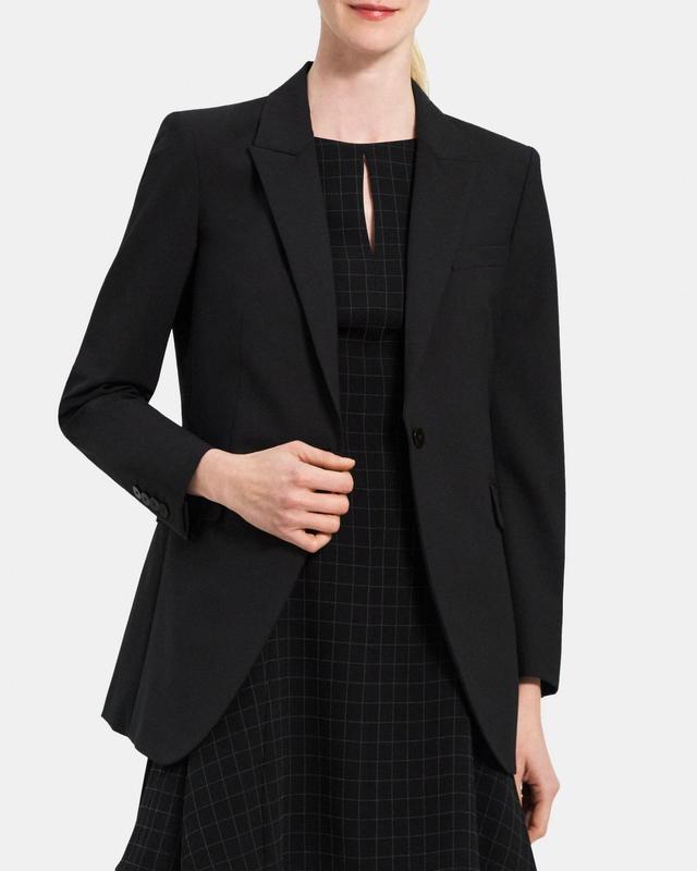 Single-Breasted Blazer in Stretch Wool Product Image