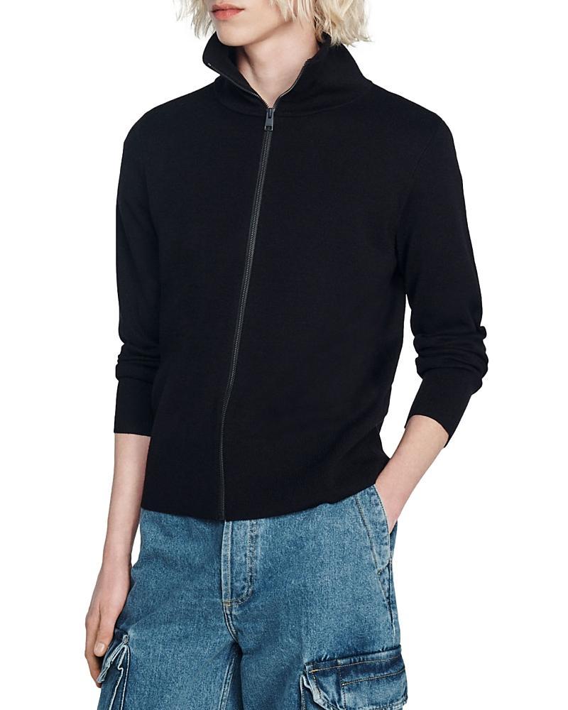 Mens Zip-Up Wool Cardigan Product Image