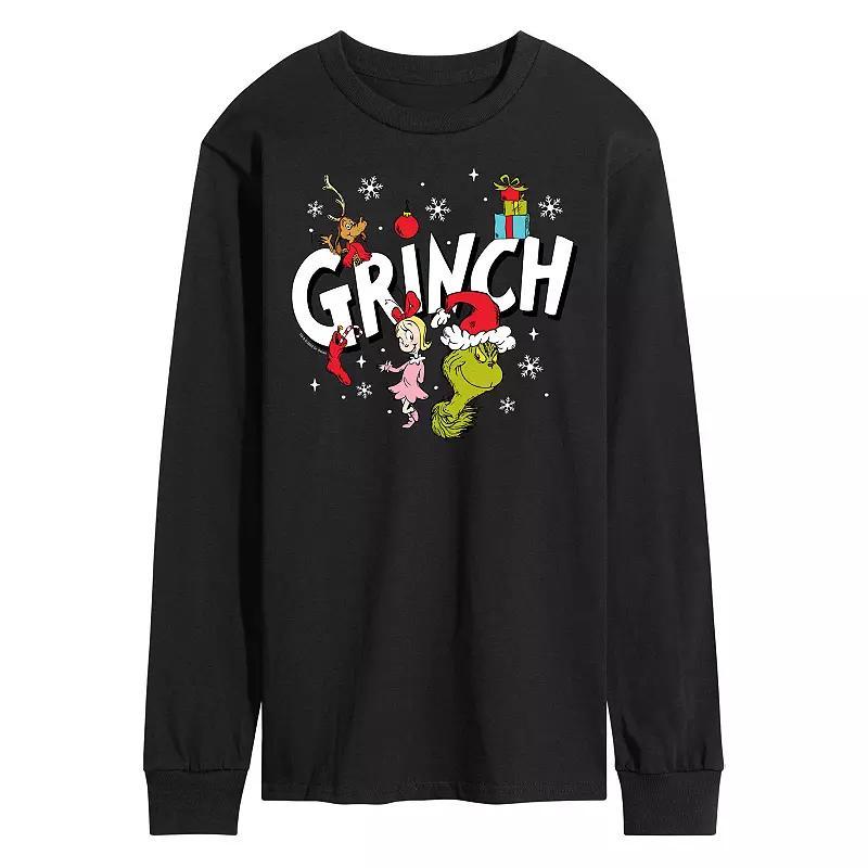 Mens Dr. Seuss Grinch Logo Long Sleeve Tee Product Image