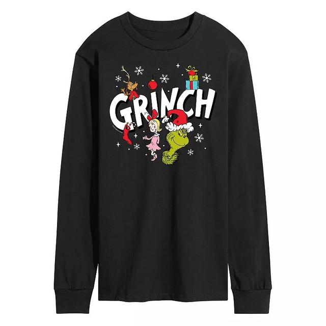 Mens Dr. Seuss Grinch Logo Long Sleeve Tee Product Image