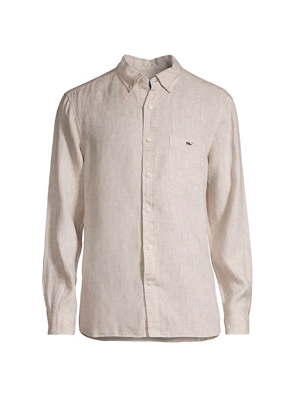 Mens Linen Button-Down Shirt Product Image