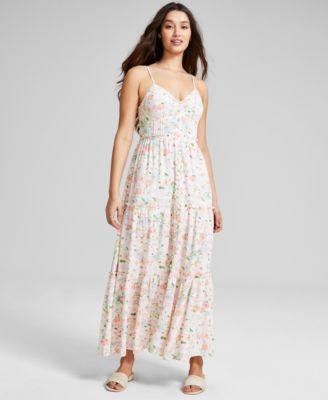 Women's Linen-Blend Button-Front Maxi Dress, Created for Macy's  Product Image