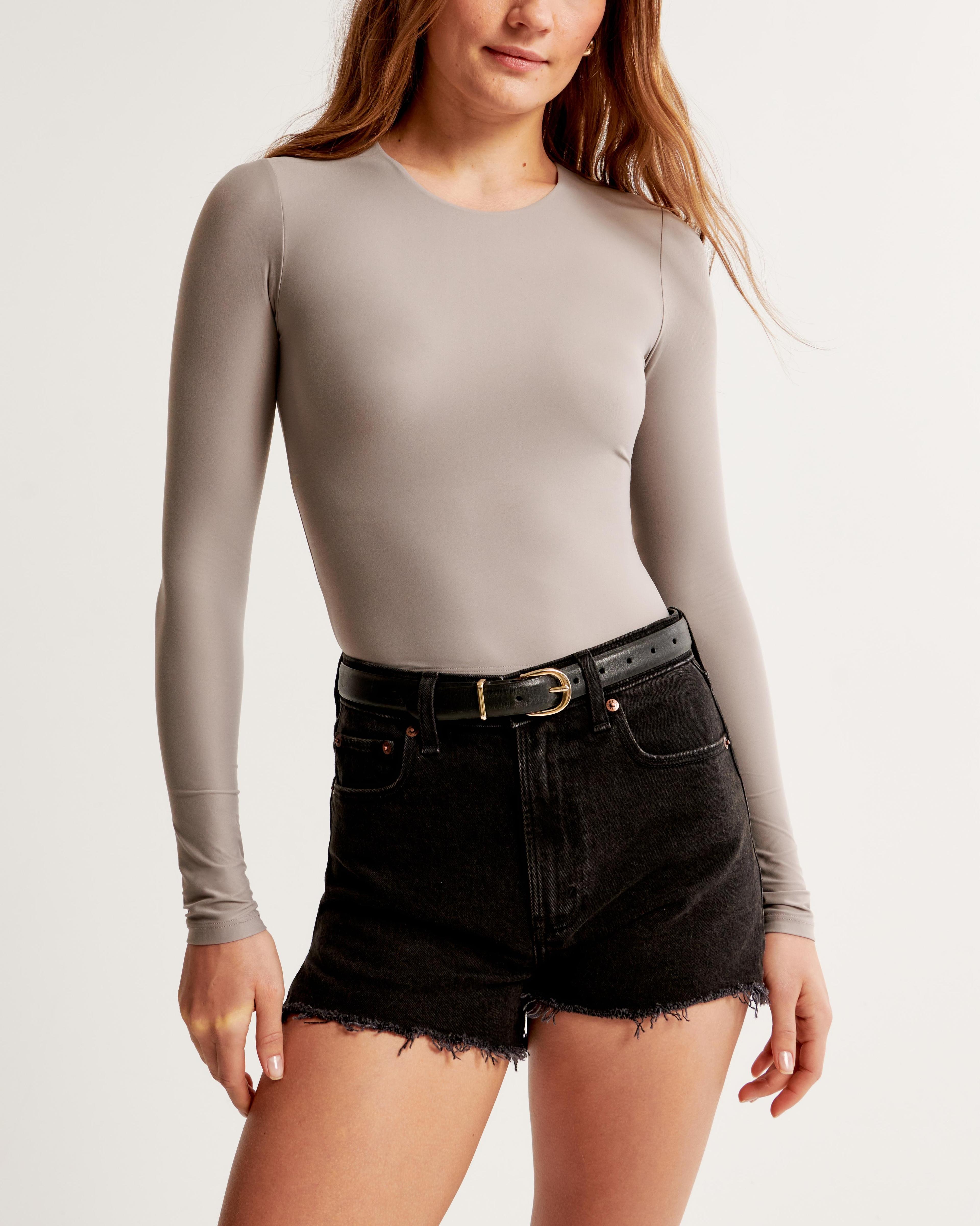 Soft Matte Seamless Long-Sleeve Cropped Crew Top Product Image