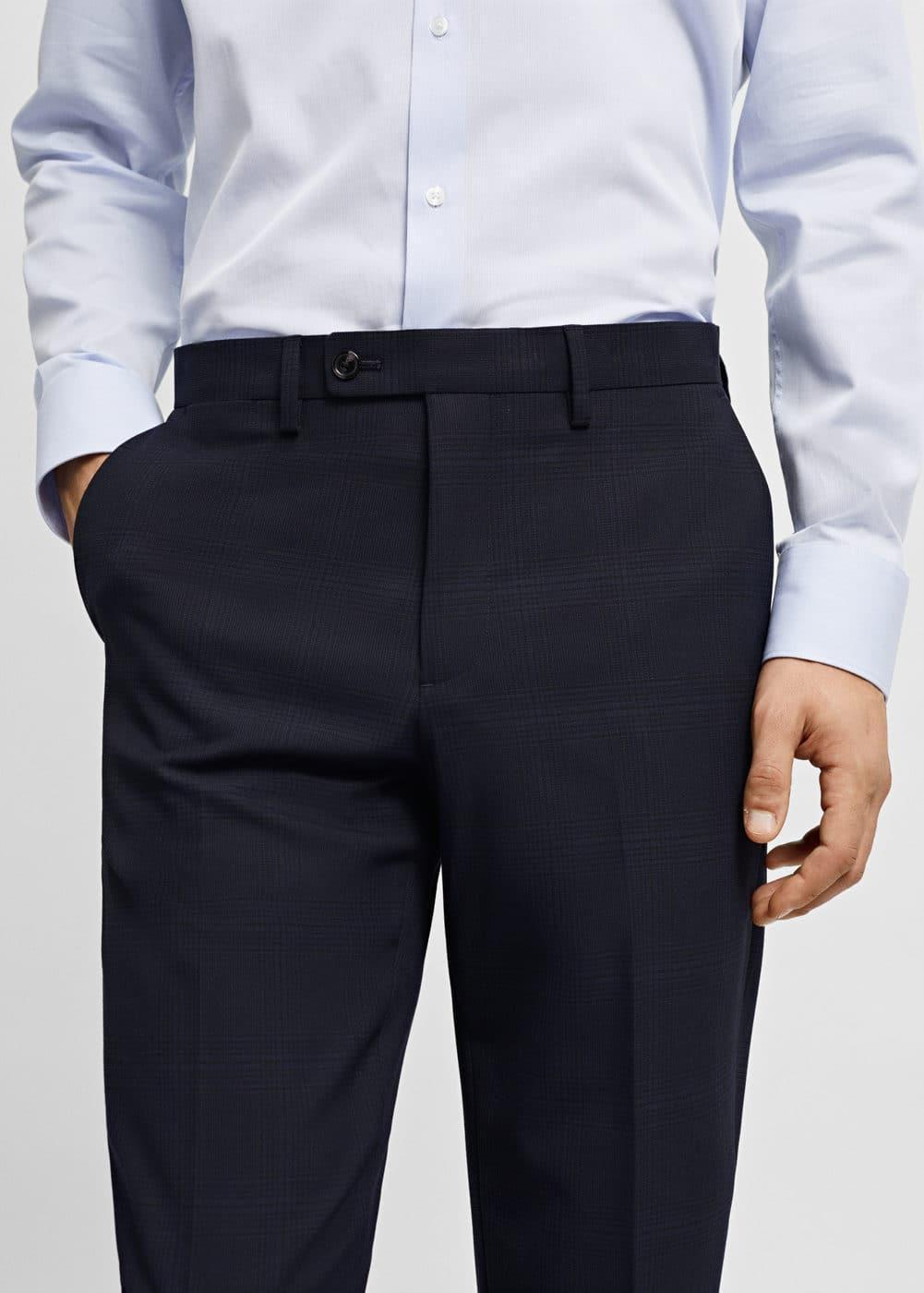 MANGO MAN - Stretch fabric super slim-fit suit pants dark navyMen Product Image