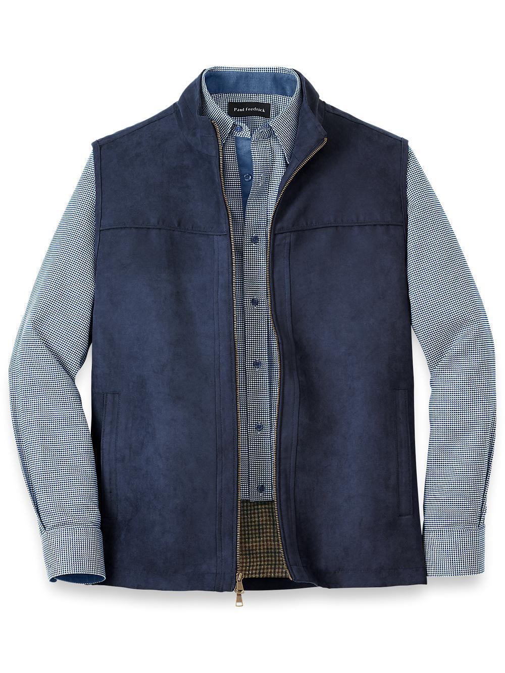 Microsuede Vest - Navy Product Image