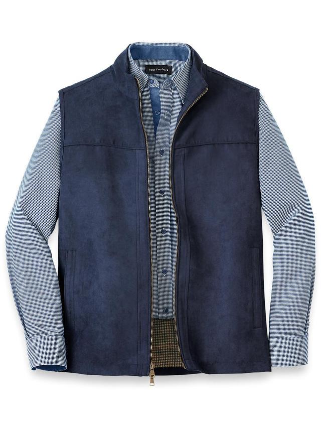 Microsuede Vest - Navy Product Image