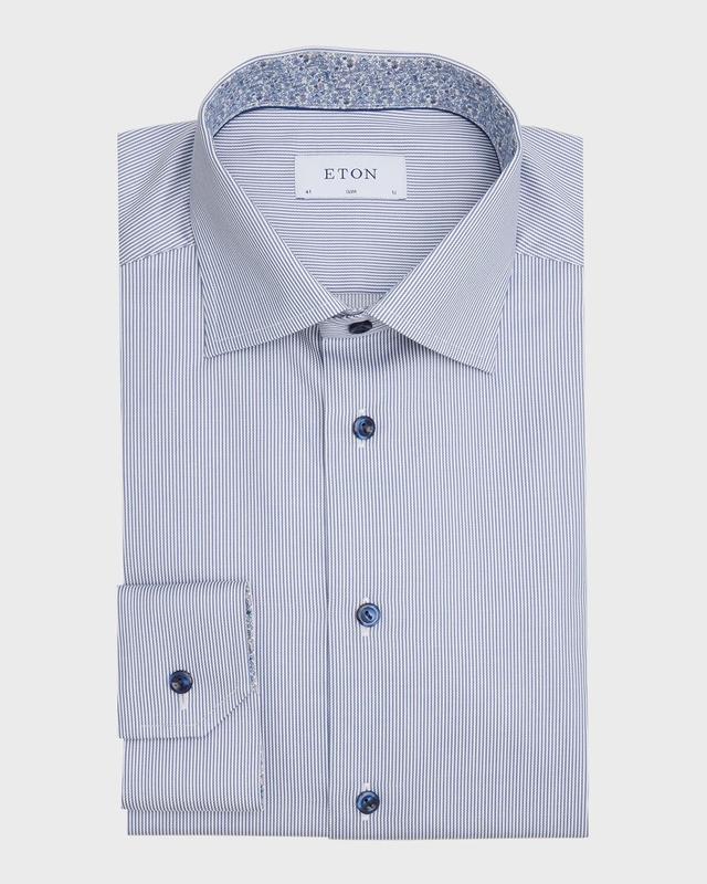 Men's Micro-Stripe Signature Twill Dress Shirt Product Image