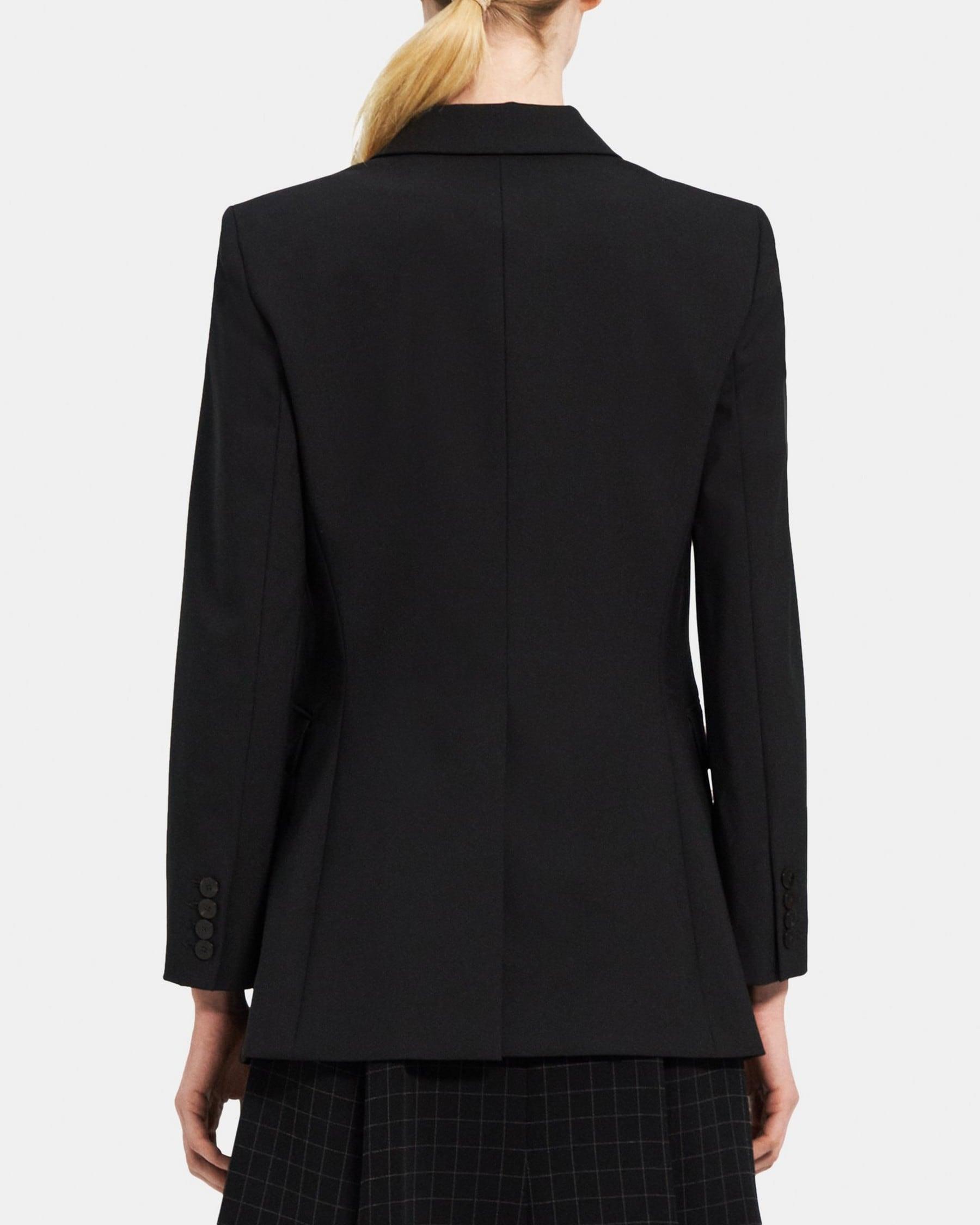 Single-Breasted Blazer in Stretch Wool Product Image