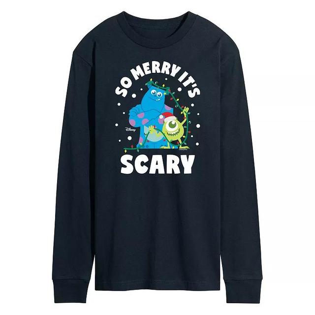 Disney / Pixars Monsters Inc. Mens So Merry Its Scary Long Sleeve Graphic Tee Product Image