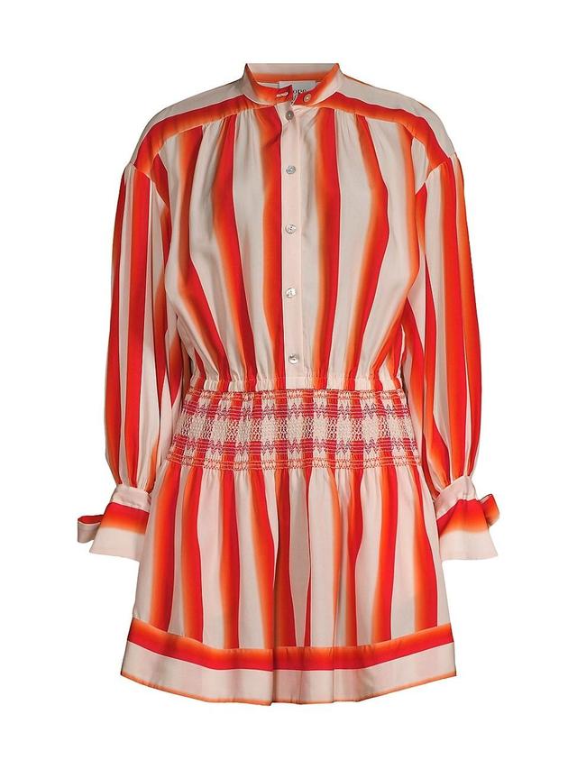 Womens Striped Mini Shirtdress Product Image