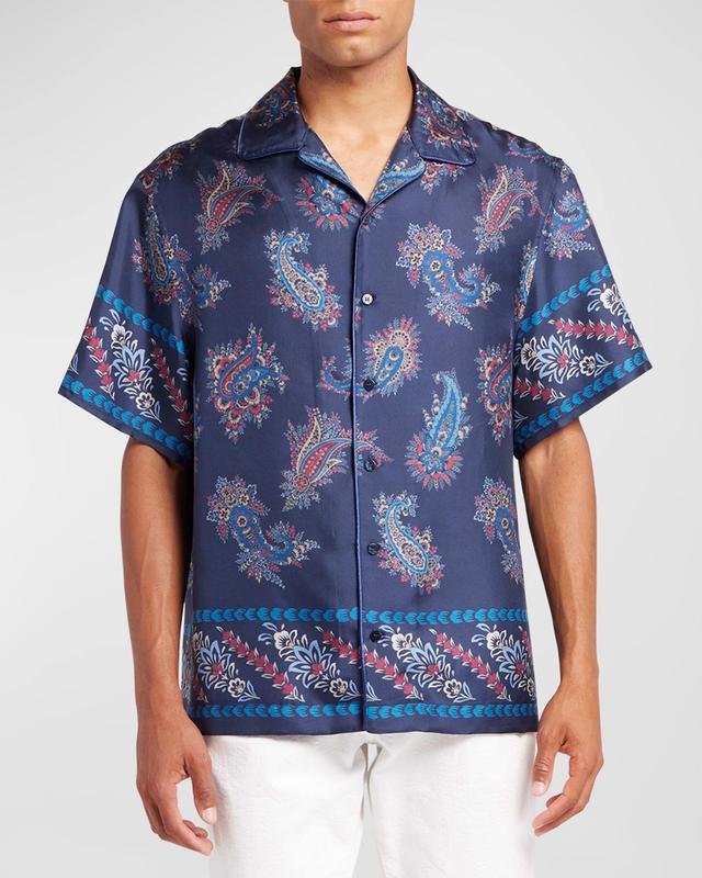 Mens Oversized Paisley Camp Shirt Product Image