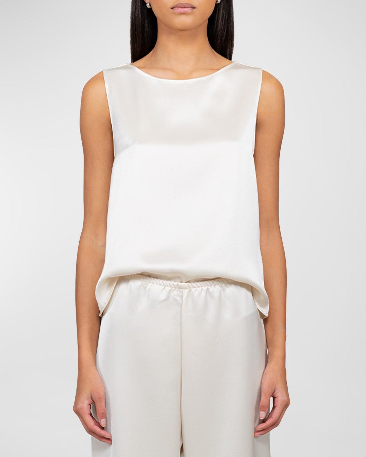 Barb Sleeveless Satin Blouse product image