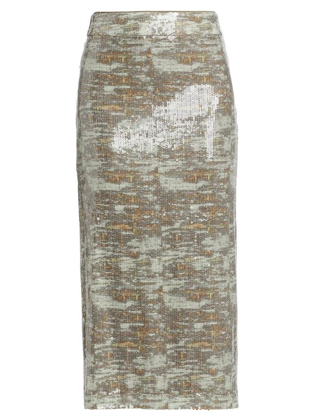 Womens Alpha Sequined Midi-Skirt Product Image