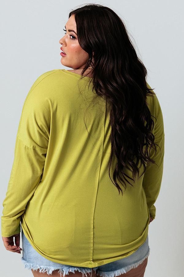 Never Change Shift Tee in Lime Punch Curves Product Image