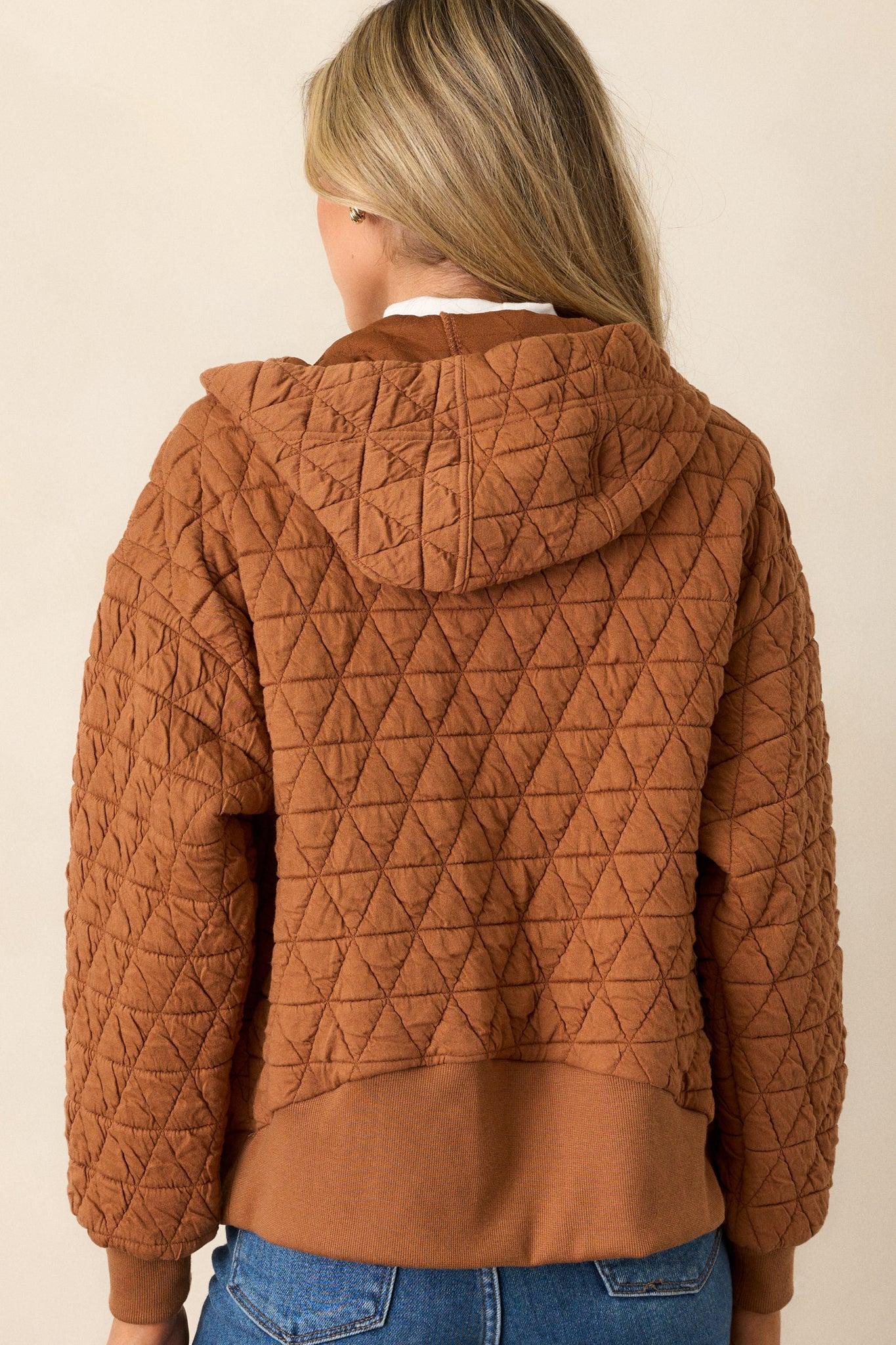 Stormy Skies Copper Quilted Jacket Product Image