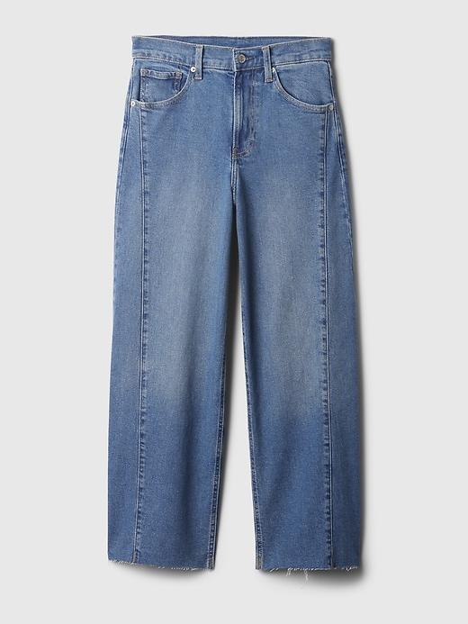 High Rise Stride Wide-Leg Ankle Jeans Product Image