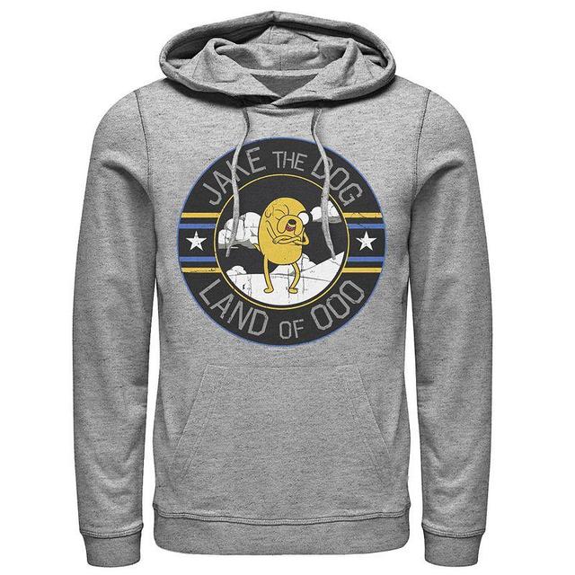 Mens Cartoon Network Adventure Time Jake The Dog Land Of Ooo Hoodie Athletic Grey Product Image