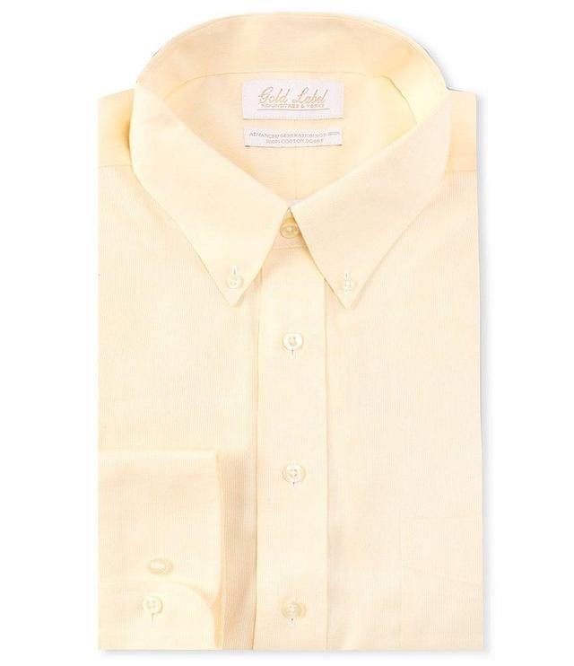 Gold Label Roundtree & Yorke Big & Tall Non-Iron Button-Down Collar Solid Dobby Dress Shirt Product Image