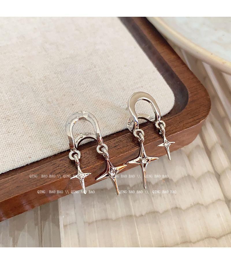 Cross CZ Dangle Earring Product Image