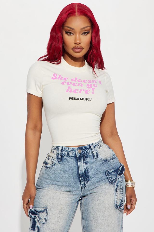 She Doesn't Even Go Here Tee - Cream Product Image