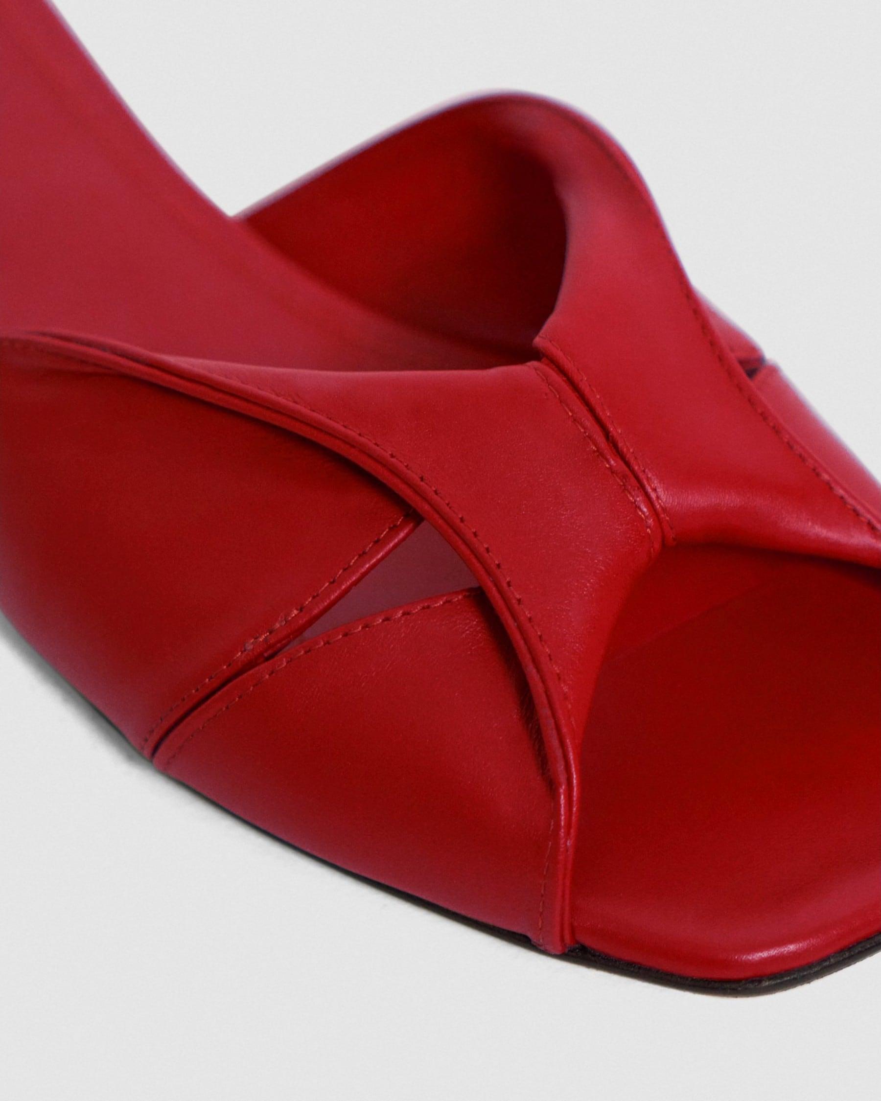 Twisted Sandal in Leather Product Image