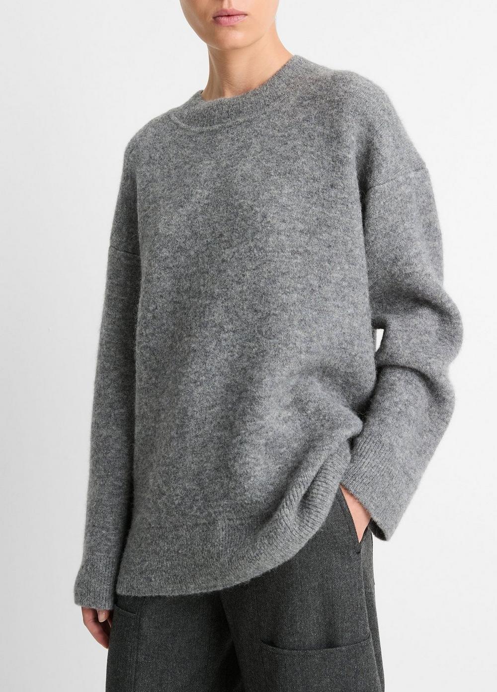 Textured Soft Sculpted Crew Neck Sweater Product Image