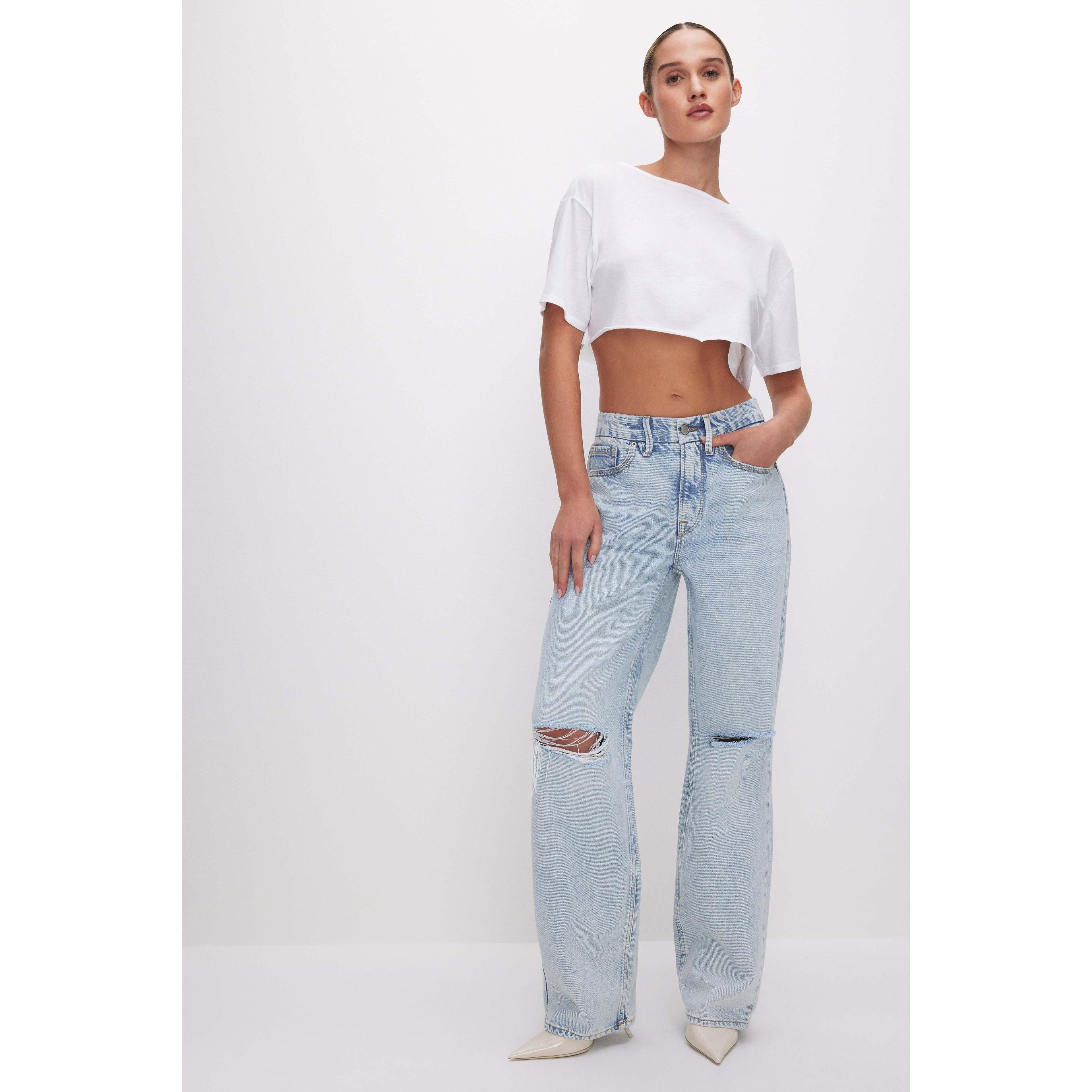 Womens Good 90s Jeans | Blue, Size 0 | Good American by Khlo Kardashian Product Image