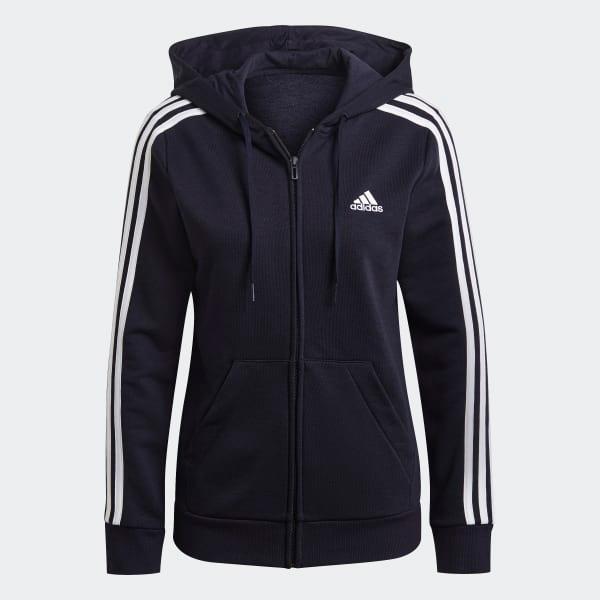 Essentials French Terry 3-Stripes Full-Zip Hoodie product image