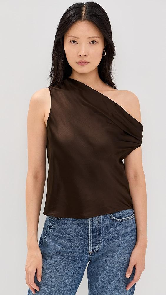 Enza Costa Silk Bias Off-Shoulder Blouse | Shopbop Product Image