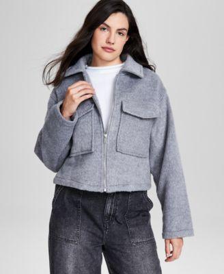 And Now This Womens Collared Zip-Front Shacket, Created for Macys Product Image