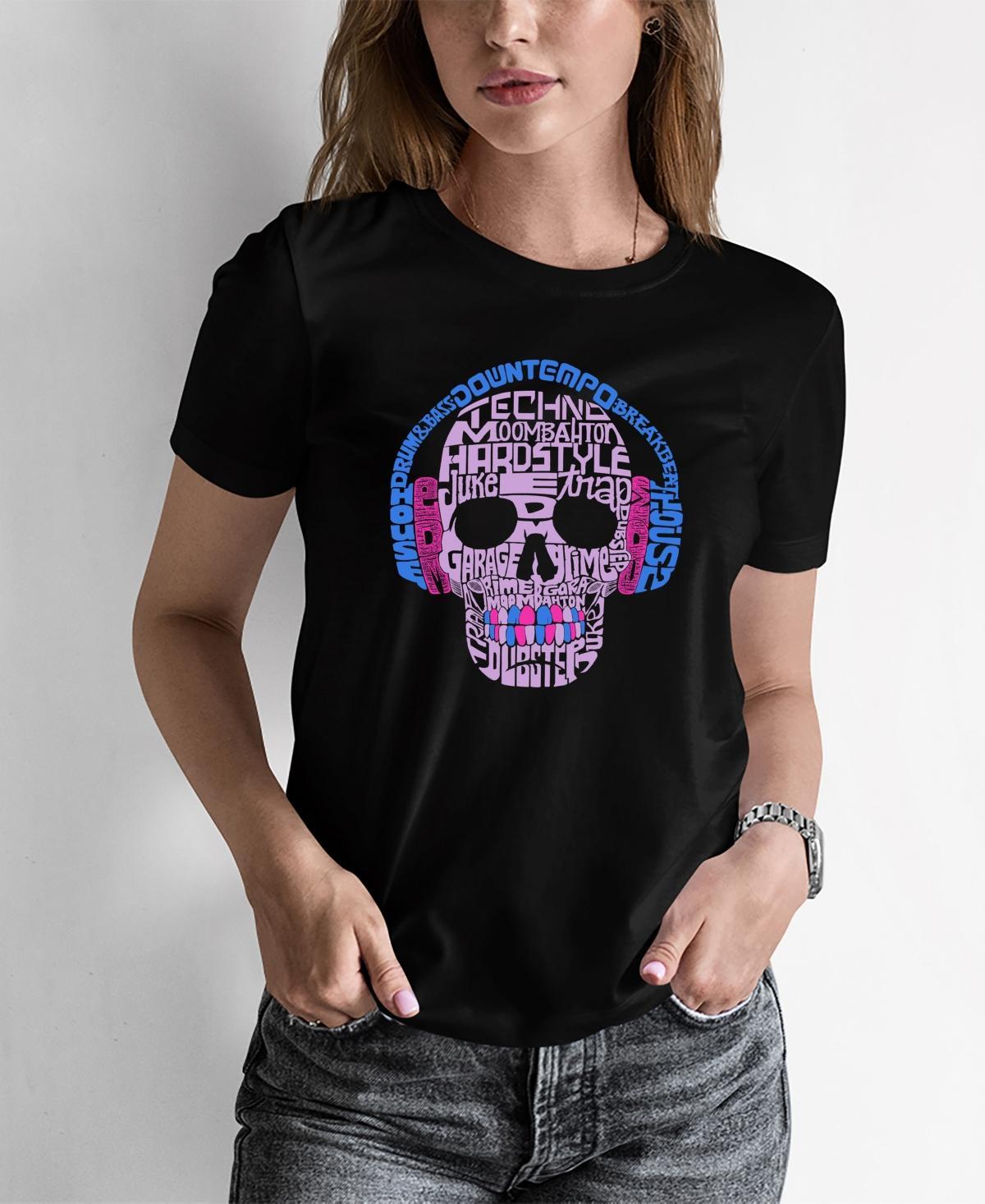 Womens Word Art Styles of Edm Music T-shirt Product Image