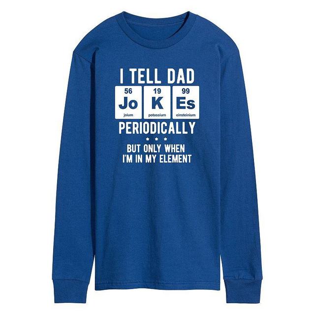 Mens Dad Jokes Periodically Long Sleeve Graphic Tee Product Image