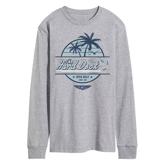 Mens Top Gun Maverick The Hard Deck Long Sleeve Tee Med Grey Product Image