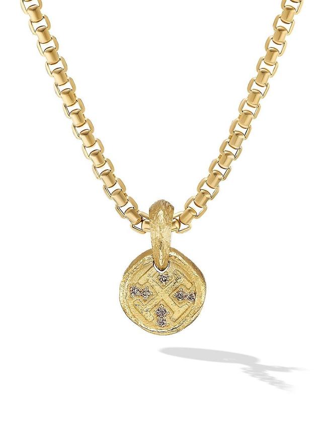 Mens Shipwreck Coin Amulet in 18K Yellow Gold Product Image