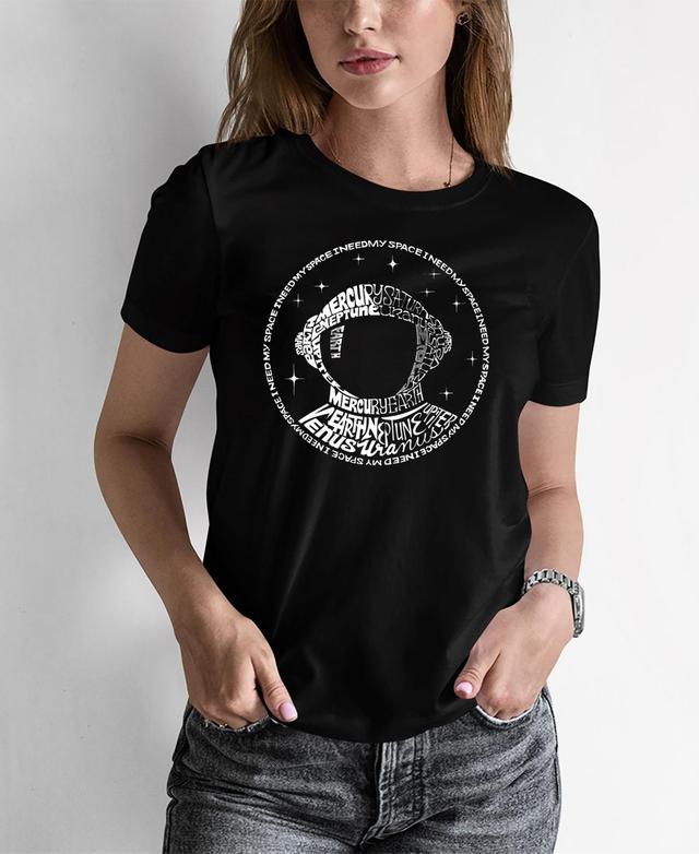 Womens Word Art I Need My Space Astronaut T-Shirt Product Image