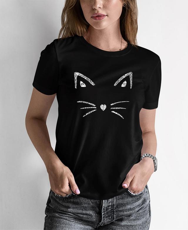 Womens Word Art Whiskers T-shirt Product Image