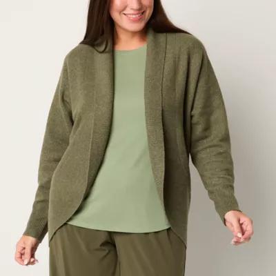 Stylus Womens Long Sleeve Open Front Cardigan Product Image