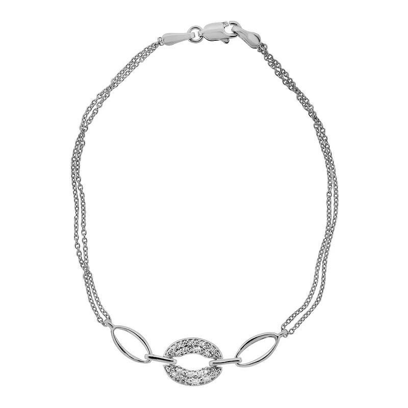 Sterling Silver Diamond Accent Bracelet, Womens Product Image