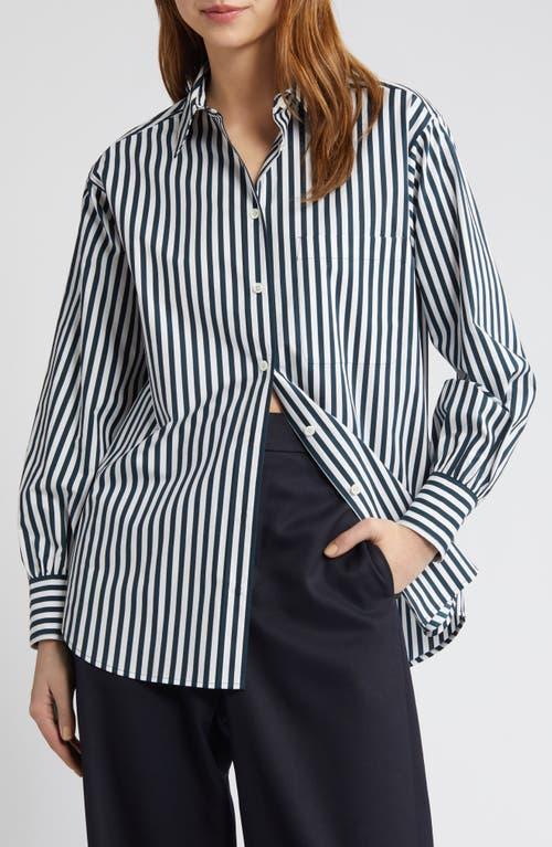 FRAME Oversize Stripe Pocket Organic Cotton Shirt Product Image