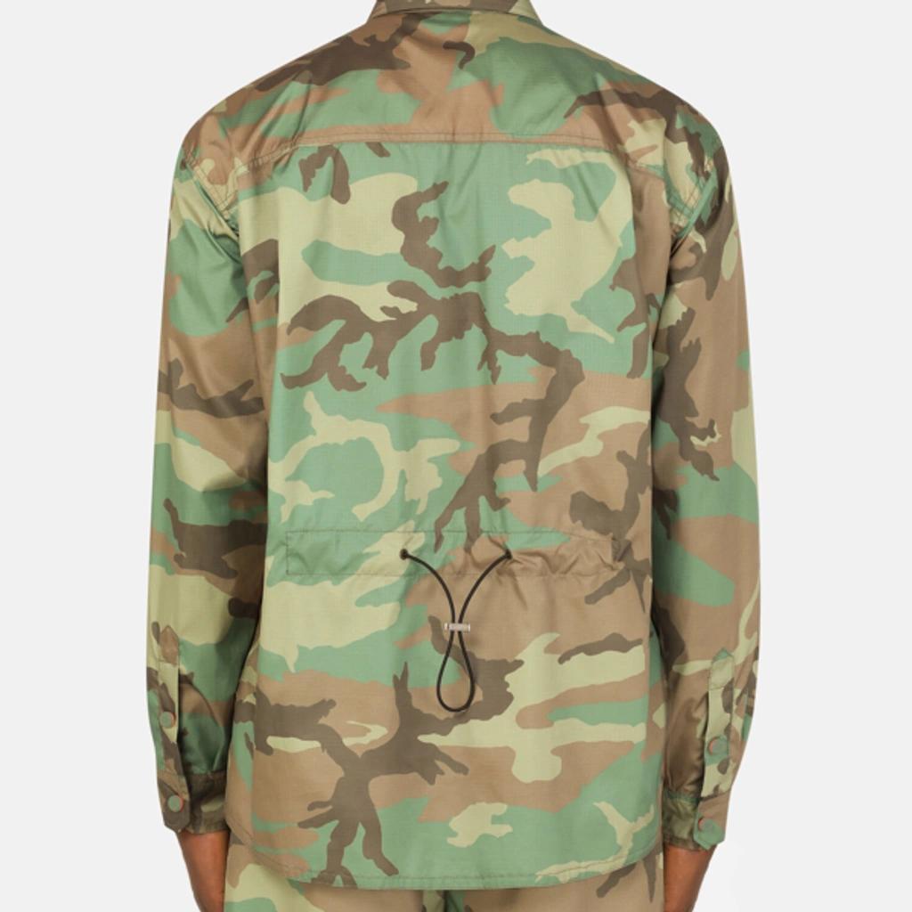 Camouflage-print Nylon Shirt In Multicolor Product Image