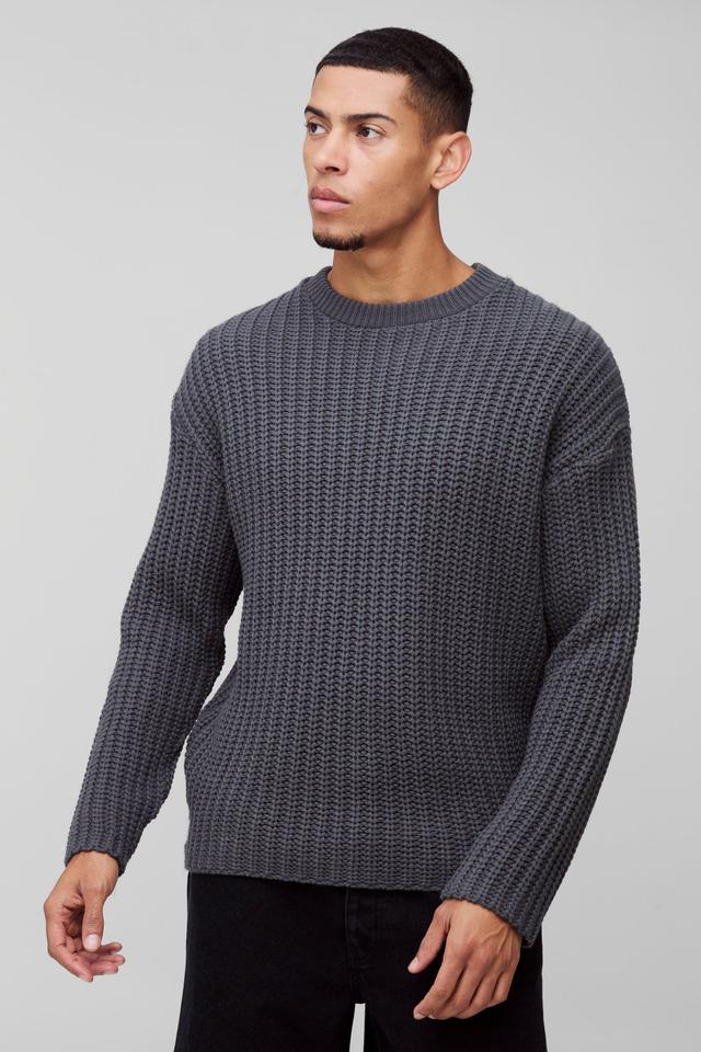 Oversized Chunky Knitted Jumper | boohooMAN USA Product Image