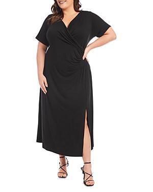 Karen Kane Faux Wrap Midi Dress Product Image