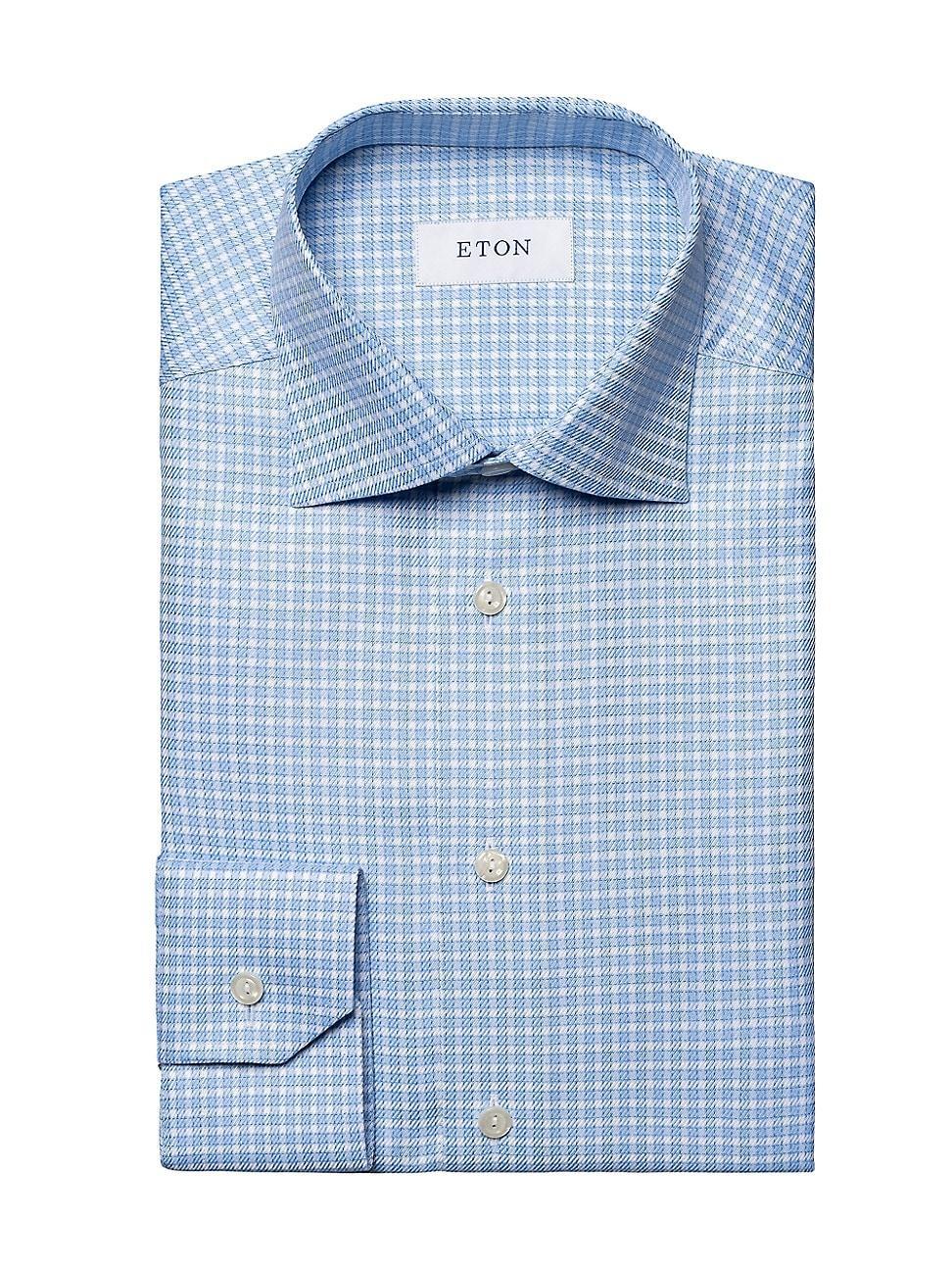 Mens Contemporary-Fit Check Twill Shirt Product Image