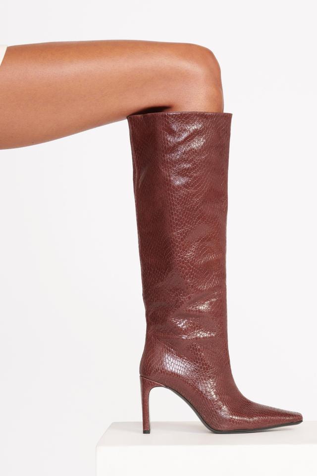 WALLY HIGH HEEL BOOT | MAHOGANY Product Image