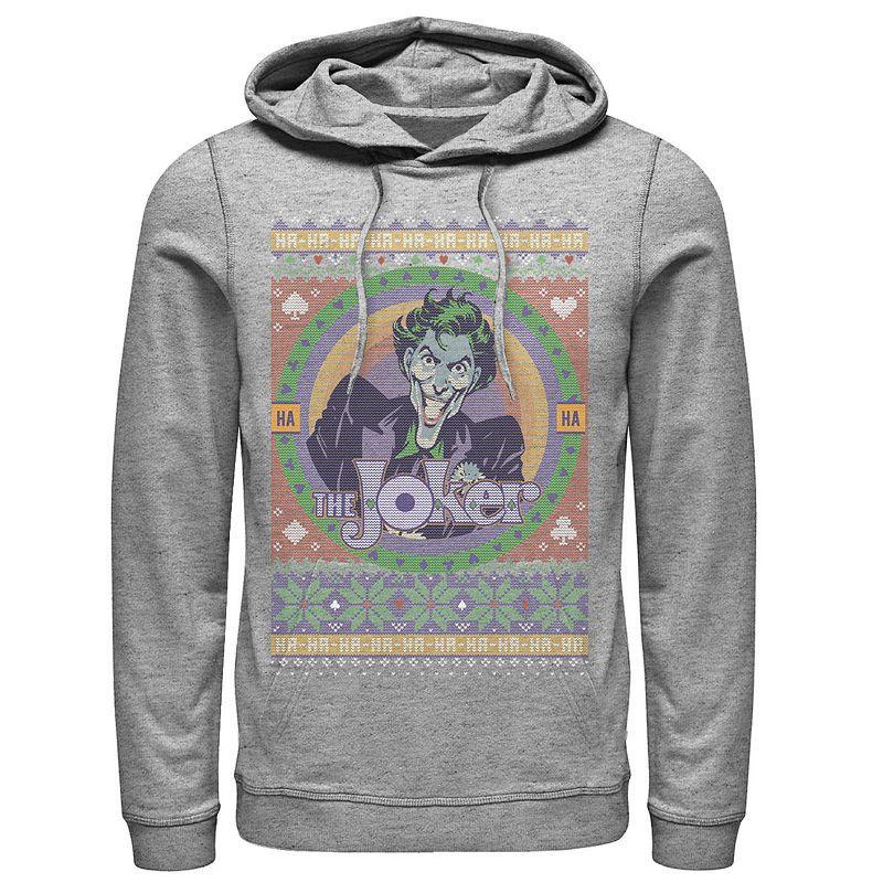 Mens Batman The Joker Retro Knit Style Hoodie Product Image